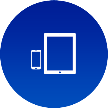Icona con simbolo smartphone e tablet